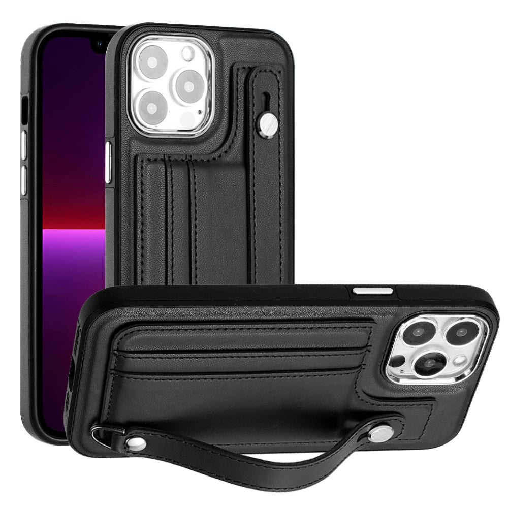Til iPhone 13 Pro 6,1 tommer stødsikkert cover YB Lædercoating Series-5 TPU telefonetui med kortpladser Til iPhone 13 Pro 6,1 tommer stødsikkert cover YB Lædercoating Series-5 TPU telefonetui med kortpladser